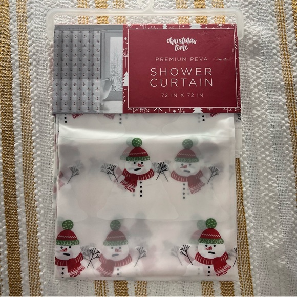 Other - NWT Christmas Shower Curtain-Snowman 72 in X 72 IN